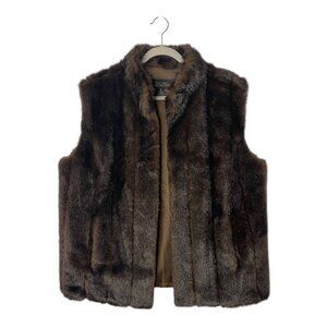 Fabulous Furs Brown Faux Fur Vest